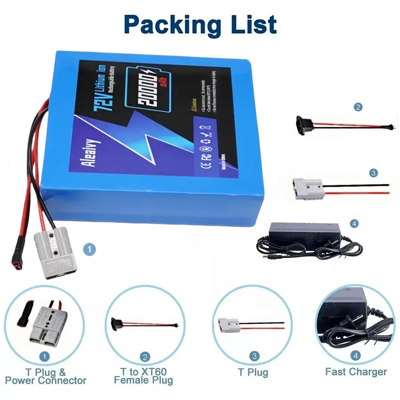 Aleaviy 72V 20Ah  Bike Lithium - 60V 30Ah Electric Scooter Battery ulasan dan harga